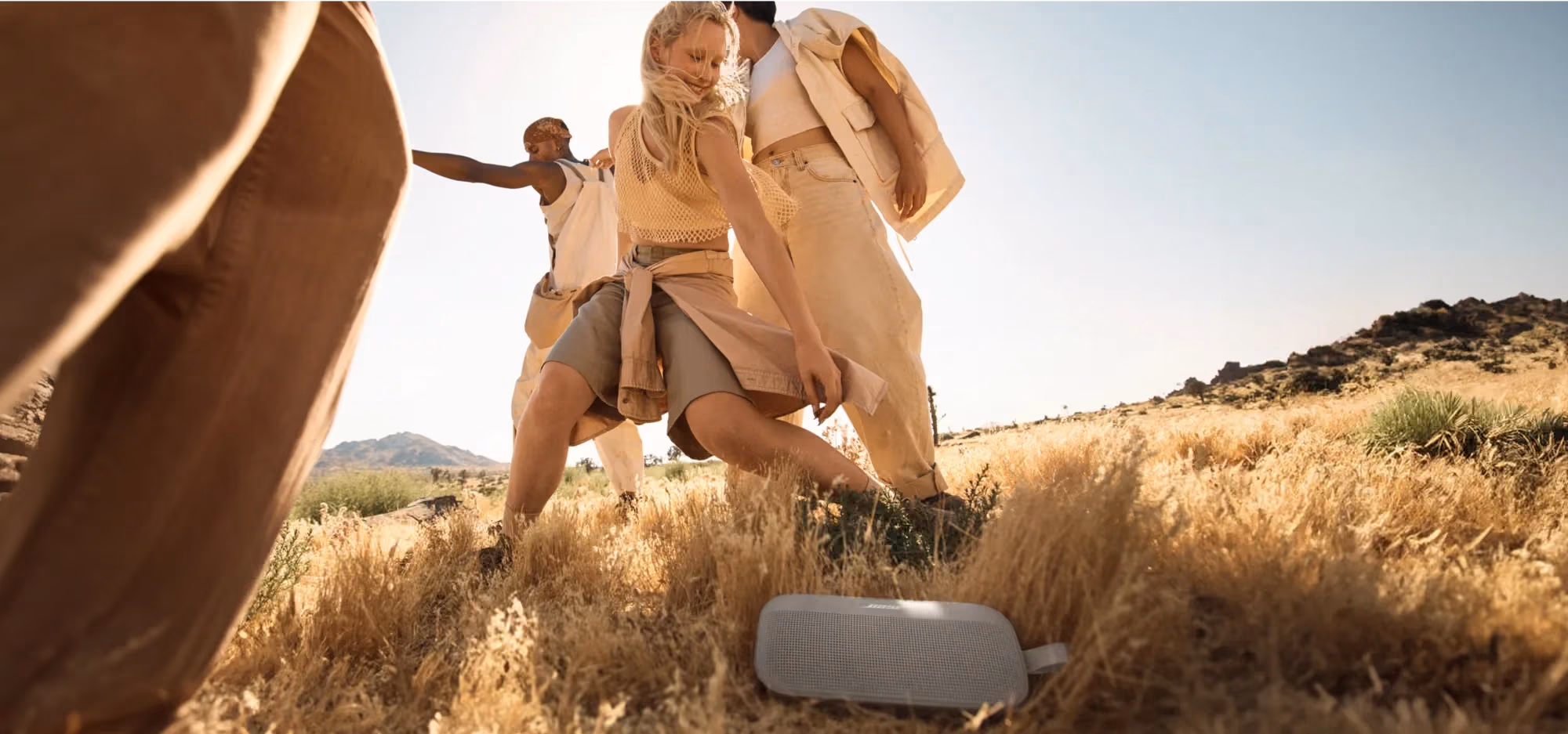 Bose SoundLink Flex 2 in a field