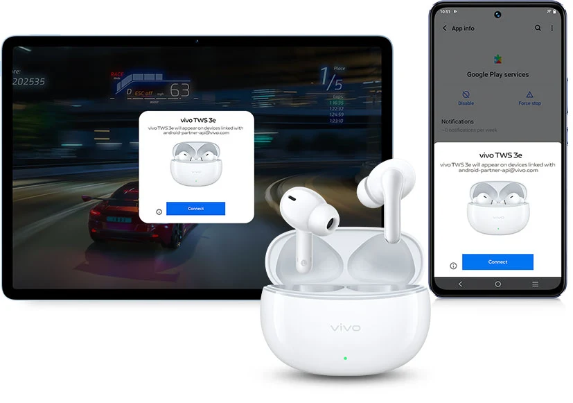 vivo TWS 3e dual device connection